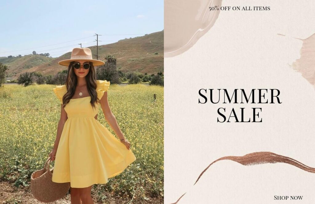 summer sale collage